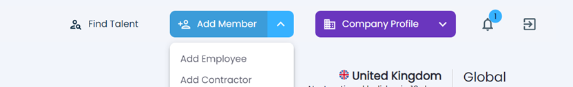 Add Member button location on Playroll interface