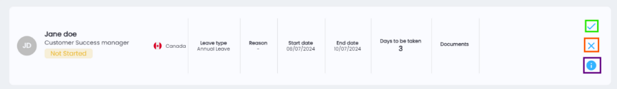 Approve and decline icons