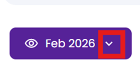 Month selector drop-down arrow in the Upcoming Payroll view